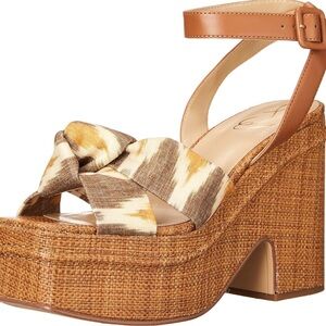 Sam Edelman Theresa Raffia Platform Sandals – Size 7